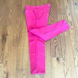 Loft Bright Pink Jeans, comfortable size 14 petite
